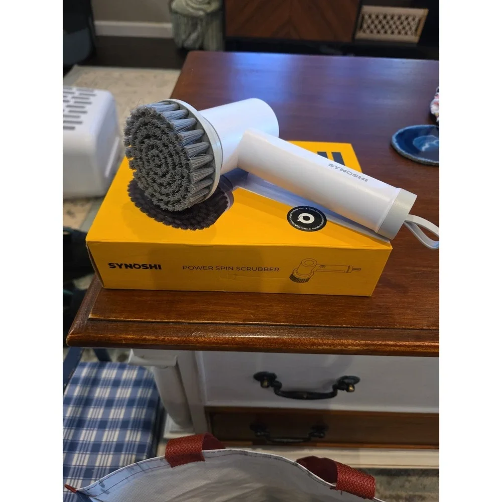 Synoshi Power Spin Scrubber Bundle 2 Units 1 Sealed 1 Tested w/ 16 Attachments